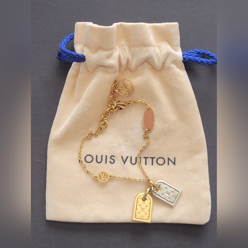 Louis Vuitton Two Tone Nanogram Bracelet